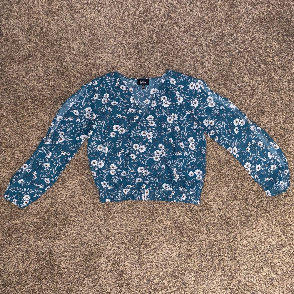 By & By Women’s Green Floral Blouse